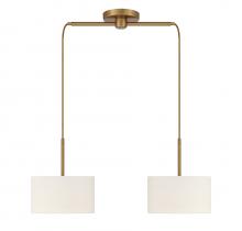 Savoy House Meridian M100109NB - 2-Light Linear Chandelier in Natural Brass